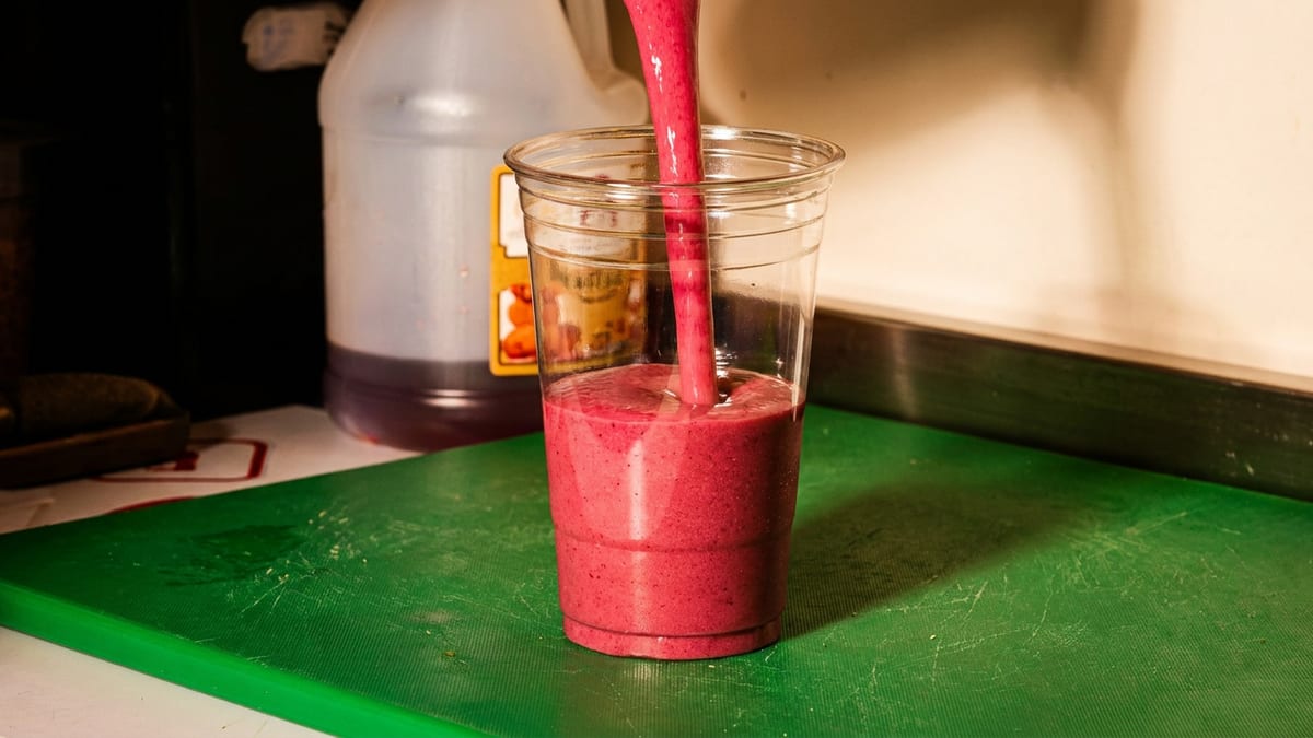 Smoothies blended to order